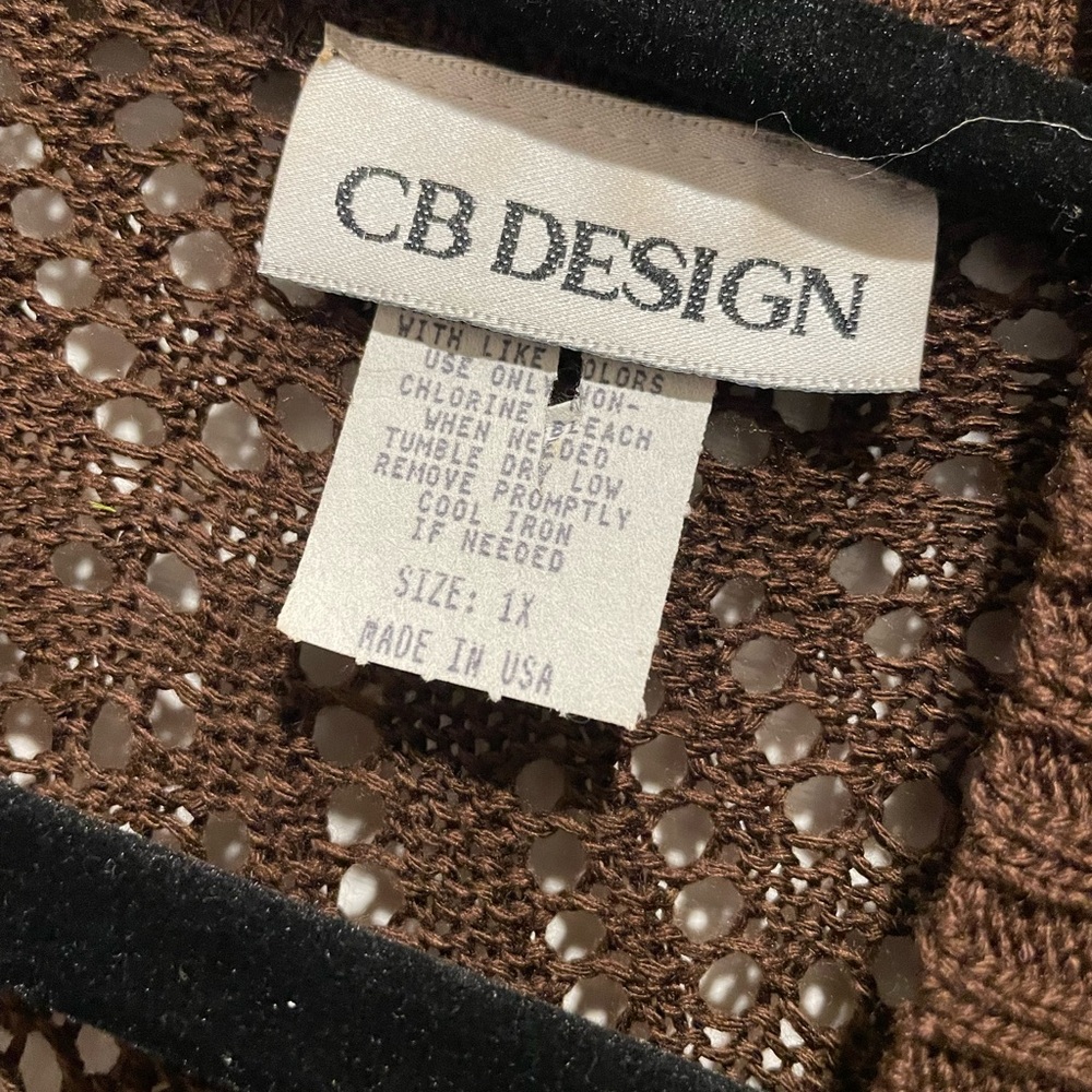 Brown and Black Cardigan Sweaters Relaxed Fit - Picture 3 of 8